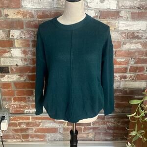 Green Long Sleeve Front Seam Sweater Size S